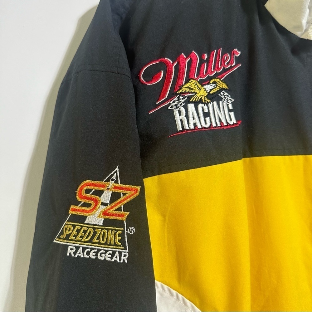 Speedzone Miller Lite Rusty Wallace vintage NASCAR racing windbreaker Jacket - Picture 3 of 7